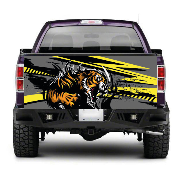 TAIL070 Tiger Tailgate Truck Wrap Printed Vinyl Graphic Pick Up Tailgate Decal