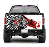 TAIL071 White and Black Tiger Tailgate Pick up truck wrap