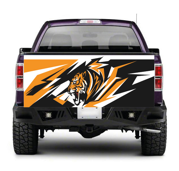 TAIL072 Tiger Tailgate Truck Wrap Printed Vinyl Graphic Pick Up Tailgate Decal