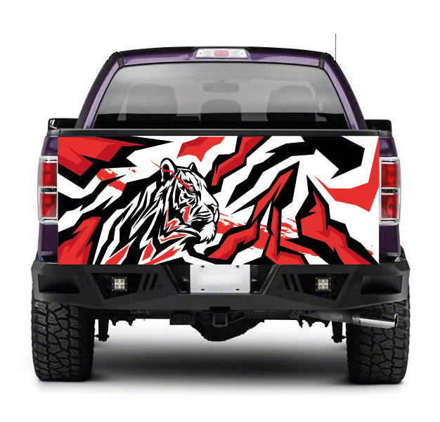 TAIL073 Tiger Tailgate Truck Wrap Printed Vinyl Graphic Pick Up Tailgate Decal