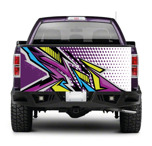 TAIL075 Pattern Abstract Tailgate Truck Wrap Printed Vinyl Graphic Pick Up Tailgate Decal