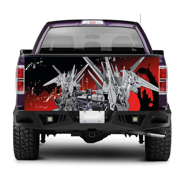 TAIL077 Gundam Tailgate Truck Wrap Printed Vinyl Graphic Pick Up Tailgate Decal