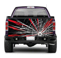 TAIL082 Shattered Glass Tailgate Truck Wrap Printed Vinyl Graphic Pick Up Tailgate Decal