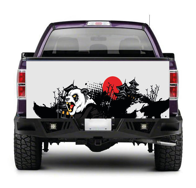 TAIL083 Panda Tailgate Truck Wrap Printed Vinyl Graphic Pick Up Tailgate Decal