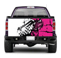 TAIL084 Chequered Tailgate Truck Wrap Printed Vinyl Graphic Pick Up Tailgate Decal