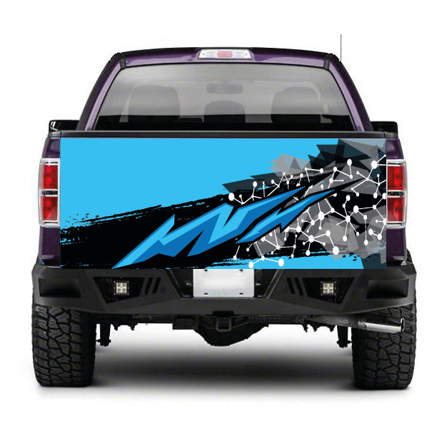 TAIL088 Abstract Tailgate Truck Wrap Printed Vinyl Graphic Pick Up Tailgate Decal