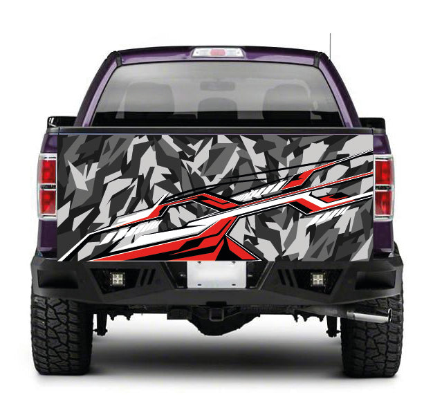 TAIL089 Camouflage Pattern Tailgate Truck Wrap Printed Vinyl Graphic Pick Up Tailgate Decal