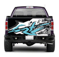 TAIL092 Blue Abstract Tailgate Truck Wrap Printed Vinyl Graphic Pick Up Tailgate Decal