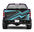 TAIL093 Abstract Blue Tailgate Truck Wrap Printed Vinyl Graphic Pick Up Tailgate Decal