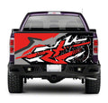 TAIL099 Red Pattern Tailgate Truck Wrap Printed Vinyl Graphic Pick Up Tailgate Decal