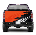 TAIL100 Orange and Black Pattern Tailgate Truck Wrap Printed Vinyl Graphic Pick Up Tailgate Decal