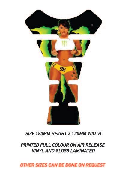 TG01-TG10 Motorcycle Fuel Tank Protector Sticker Graphic Decal Laminated Various Designs Available