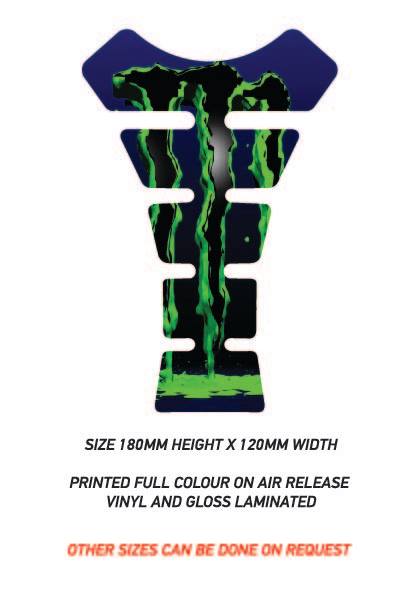 TG01-TG10 Motorcycle Fuel Tank Protector Sticker Graphic Decal Laminated Various Designs Available