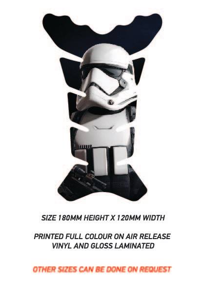 TG14 Stormtrooper Motorcycle Fuel Tank Protector Sticker Graphic Decal Laminated