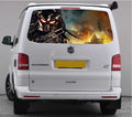 TRANS002 Predator Tailgate wrap for VW Volkswagen Transporter T5 T6 Rear Panel Wrap Air Release Vinyl