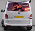 TRANS005 Chewbacca Tailgate wrap for VW Volkswagen Transporter T5 T6 Rear Panel Wrap Air Release Vinyl