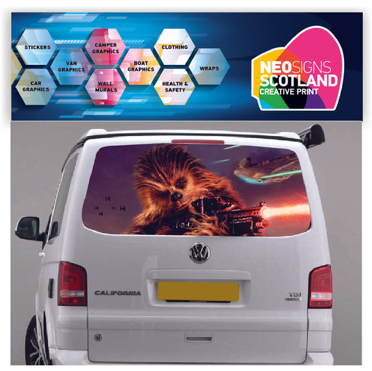 TRANS005 Chewbacca Tailgate wrap for VW Volkswagen Transporter T5 T6