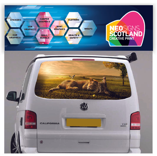 TRANS007 Lion Tailgate wrap for VW Volkswagen Transporter T5 T6