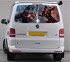 TRANS010 Captain America Tailgate wrap for VW Volkswagen Transporter T5 T6