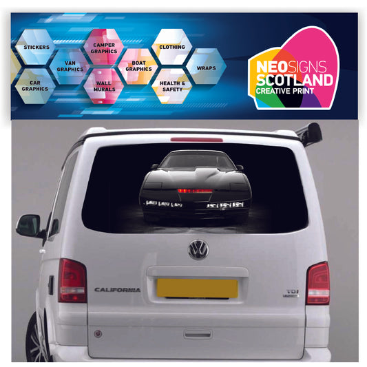 TRANS013 Knight Rider Tailgate wrap for VW Volkswagen Transporter T5 T6