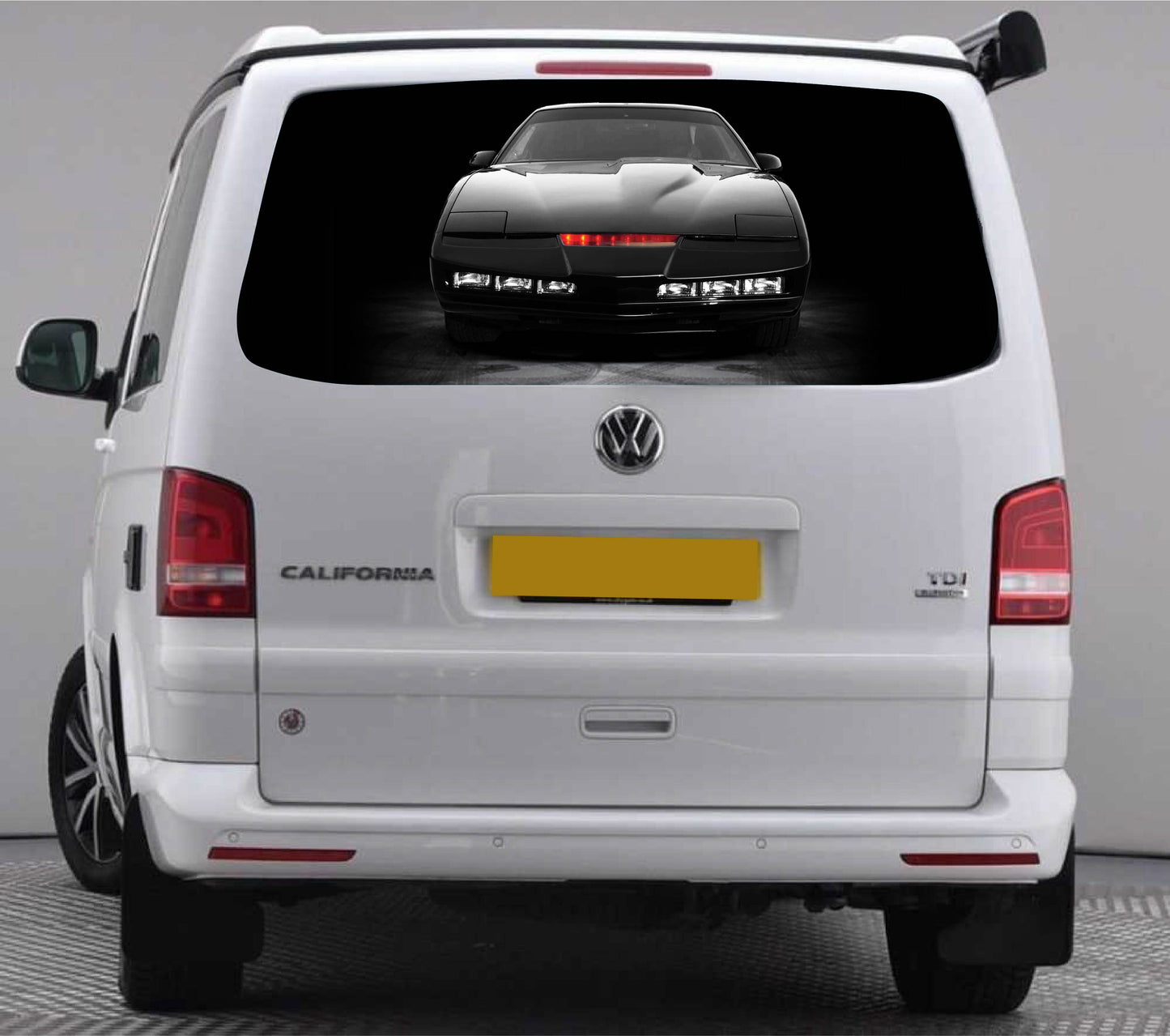 TRANS013 Knight Rider Tailgate wrap for VW Volkswagen Transporter T5 T6