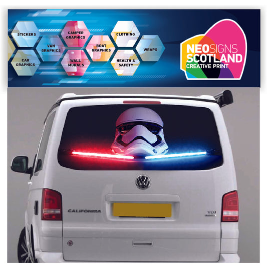 TRANS016 Stormtrooper Tailgate wrap for VW Volkswagen Transporter T5 T6