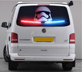 TRANS016 Stormtrooper Head Tailgate wrap for VW Volkswagen Transporter T5 T6 Rear Panel Wrap Air Release Vinyl