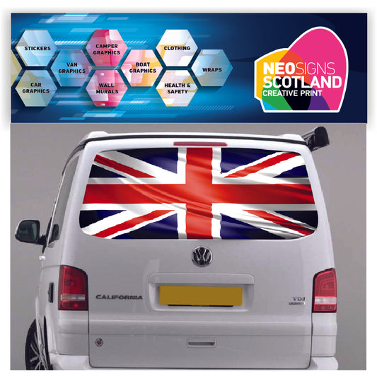 TRANS017 UK Flag Tailgate wrap for VW Volkswagen Transporter T5 T6