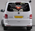 TRANS019 Superman and Batman Tailgate wrap for VW Volkswagen Transporter T5 T6 Rear Panel Wrap Air Release Vinyl