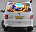 TRANS023 Super Hero Characters Tailgate wrap for VW Volkswagen Transporter T5 T6 Rear Panel Wrap Air Release Vinyl