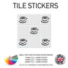 VTS01-VTS10 Tile Stickers Vinyl Wall sTiles Decals Kitchen Home Decor 3 Sizes and Various Designs Available