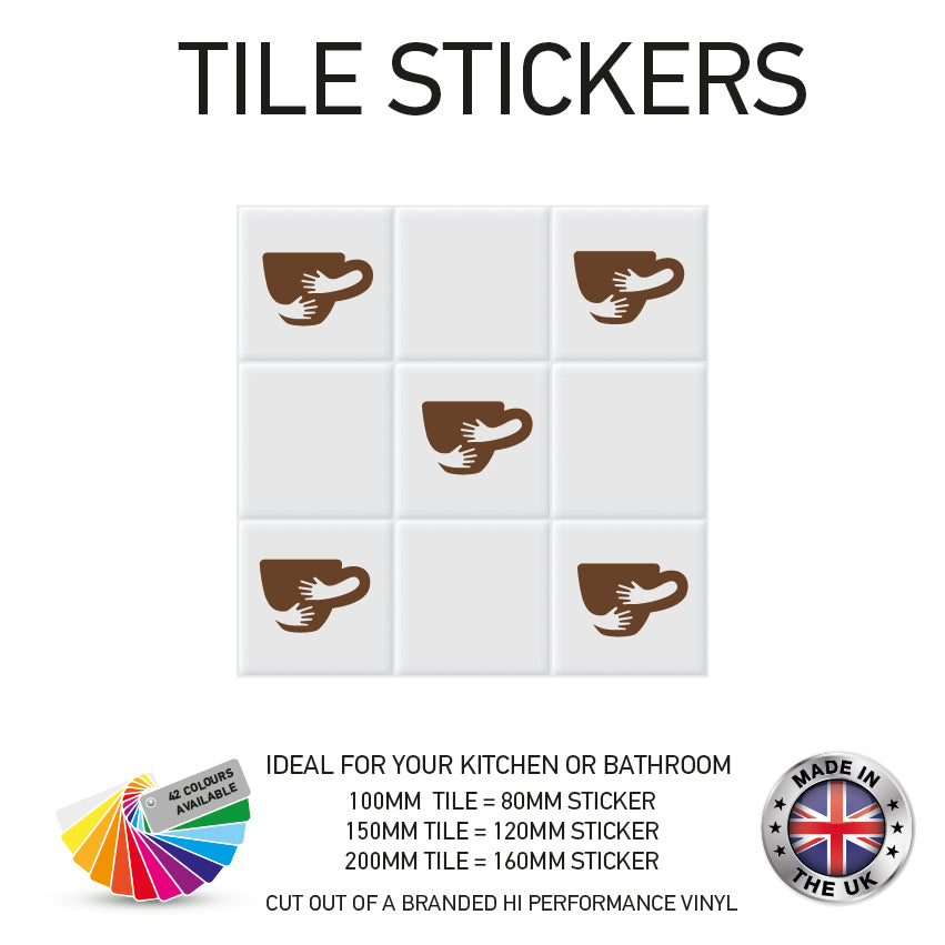 VTS01-VTS10 Tile Stickers Vinyl Wall sTiles Decals Kitchen Home Decor 3 Sizes and Various Designs Available