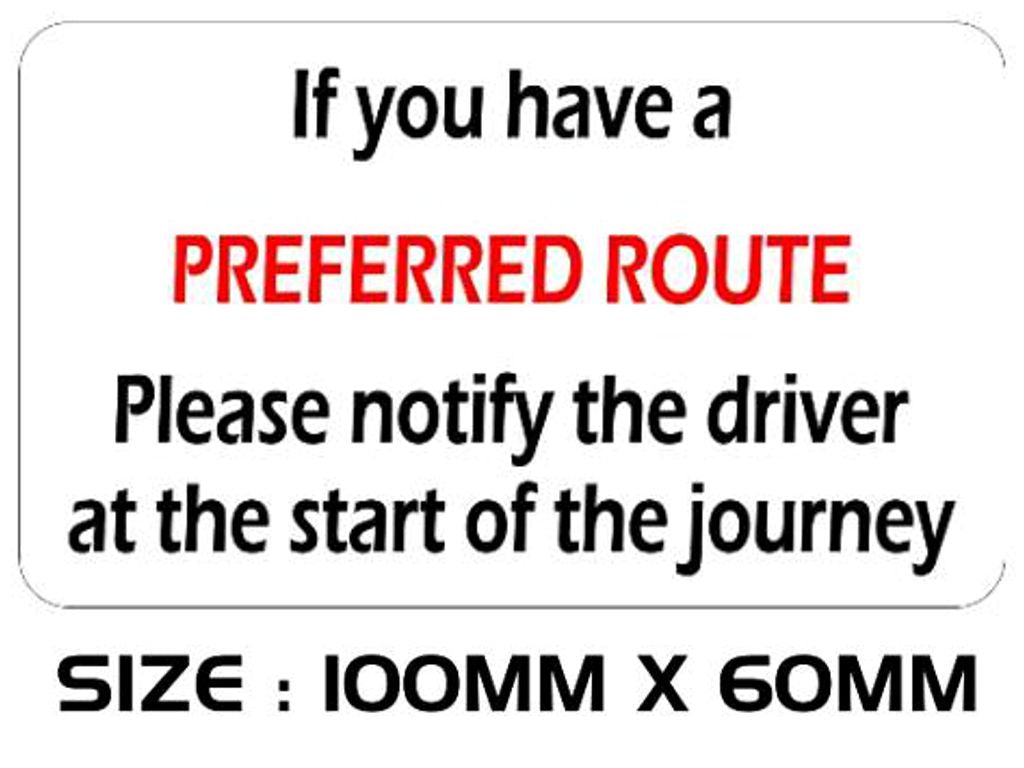 TAXI01-16 Taxi Warning stickers Printed Vinyl Label Taxi Cab Minibus Shop various sizes