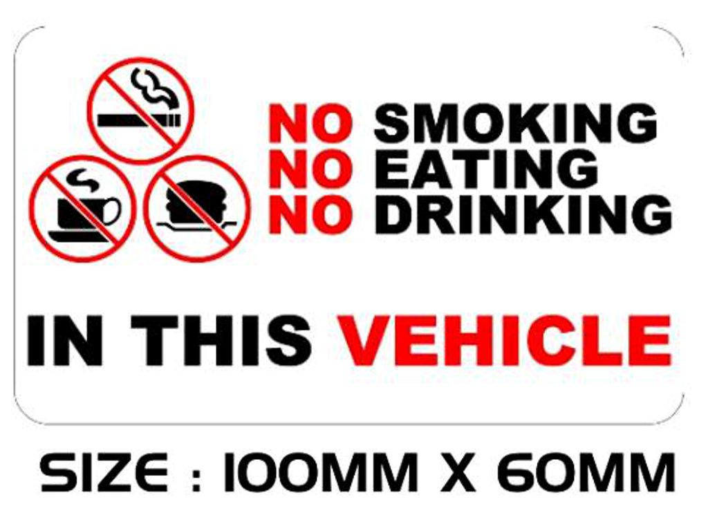 TAXI01-16 Taxi Warning stickers Printed Vinyl Label Taxi Cab Minibus Shop various sizes