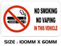 TAXI01-16 Taxi Warning stickers Printed Vinyl Label Taxi Cab Minibus Shop various sizes