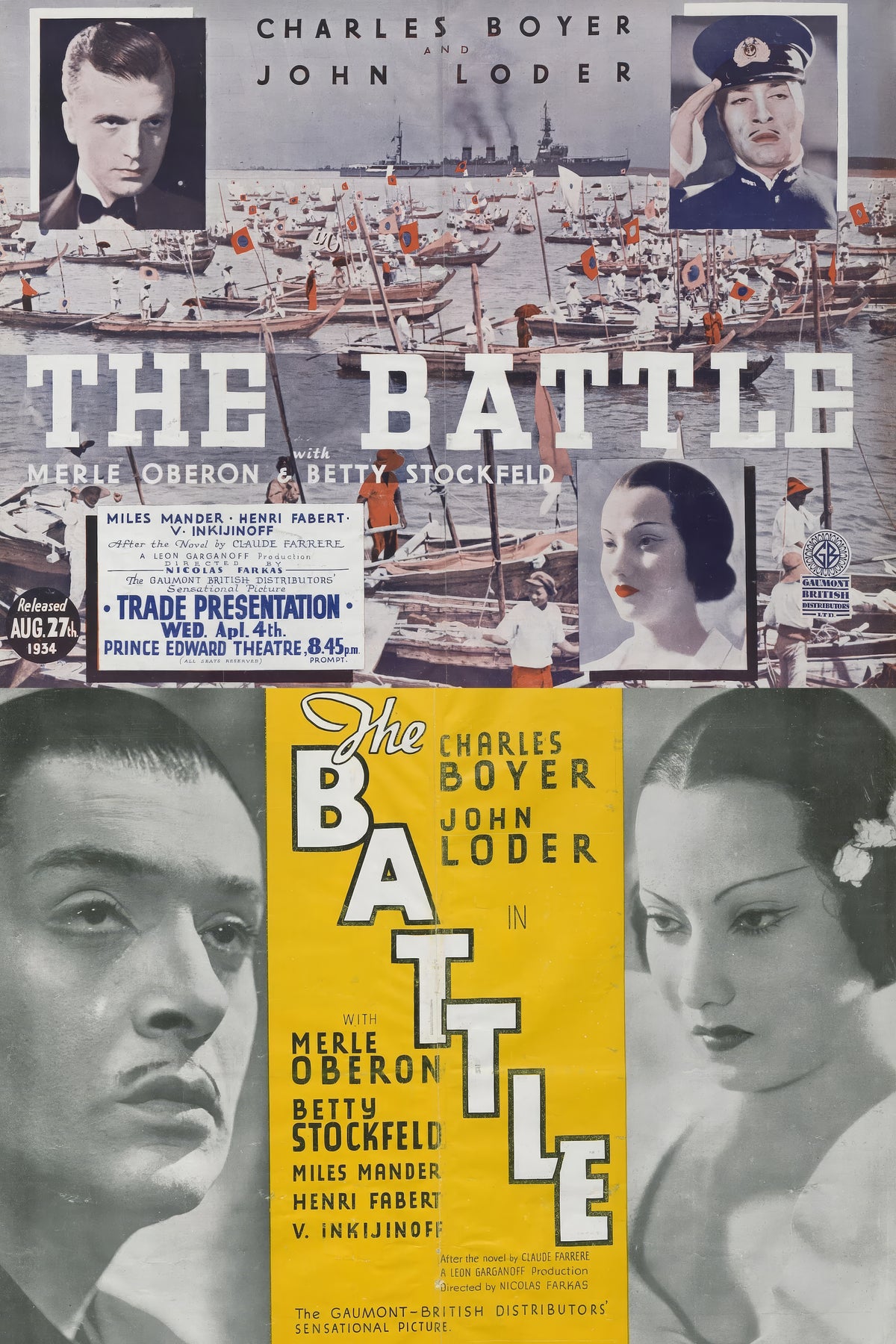 The Battle (1934) Film/Movie Premium Waterproof & Tear Resistant Posters