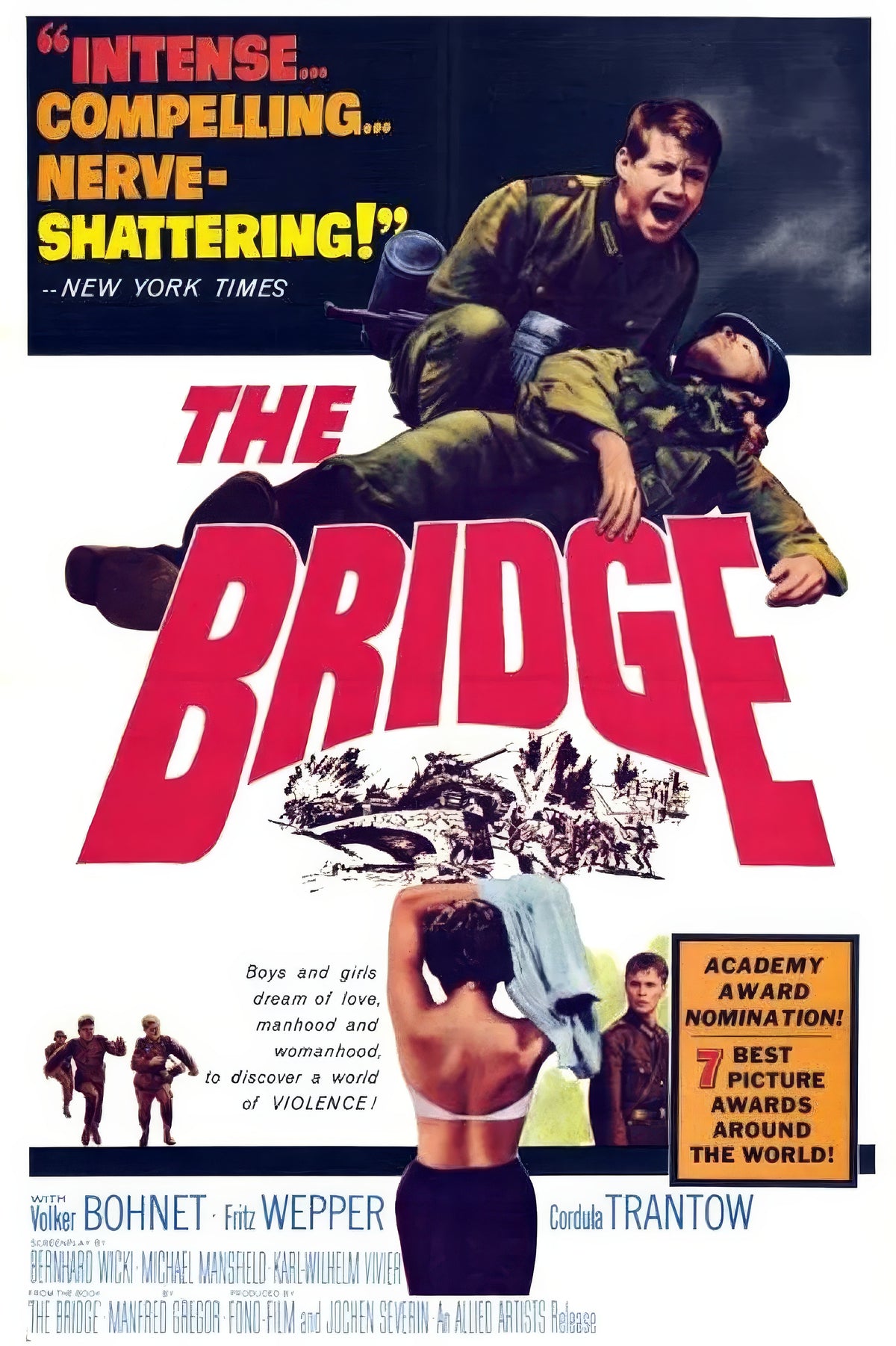 The Bridge (1959) Film/Movie Premium Waterproof & Tear Resistant Posters