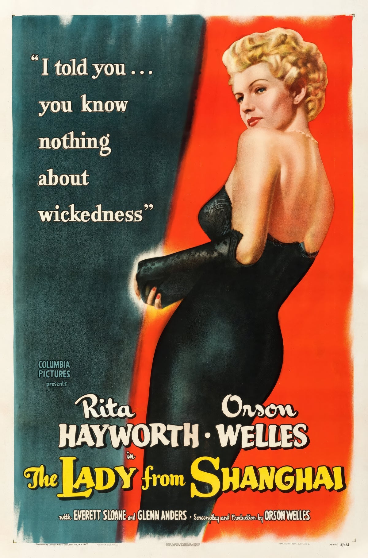 1947 The Lady from Shanghai (1947) Film/Movie Premium Waterproof & Tear Resistant Posters