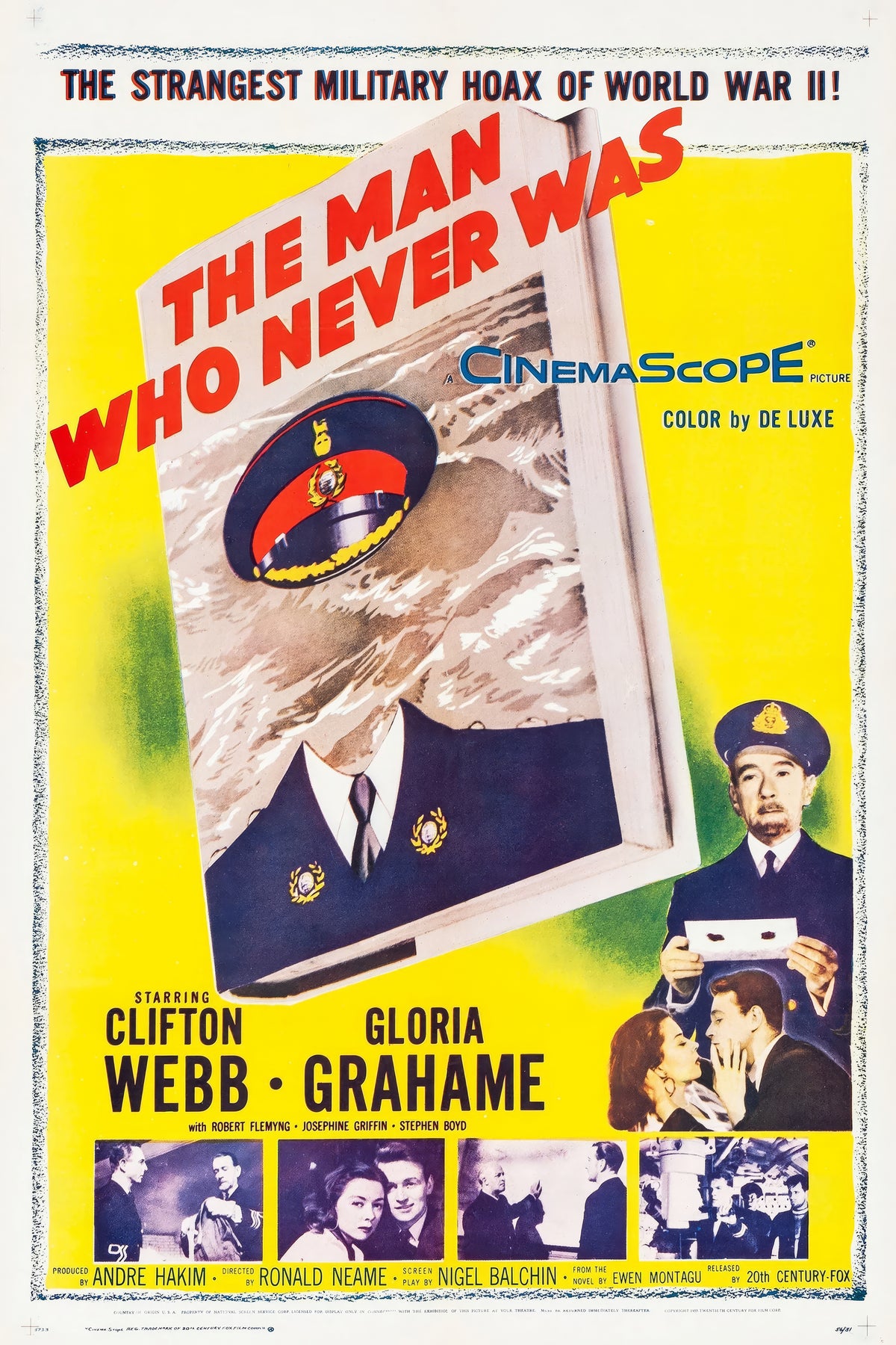 The Man Who Never Was (1956) Film/Movie Premium Waterproof & Tear Resistant Posters