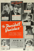 The President Vanishes (1934) Film/Movie Premium Waterproof & Tear Resistant Posters