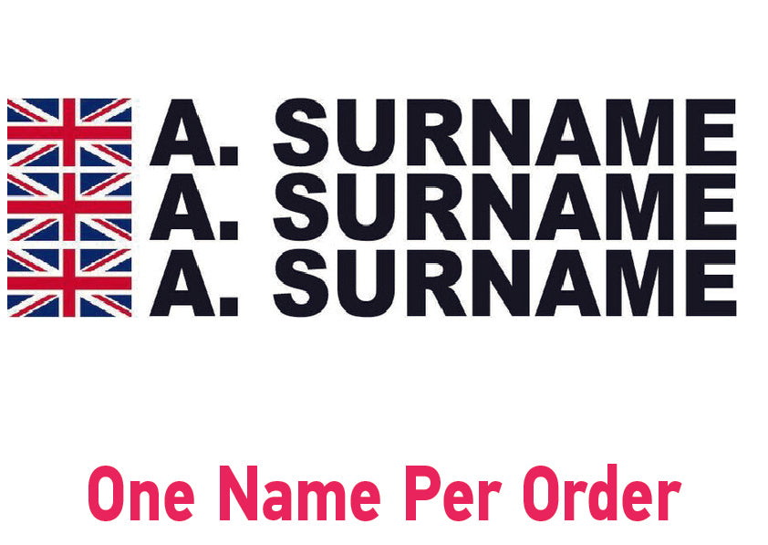 NEO01200 Driver Name Stickers