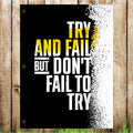 VB004 Try And Fail Pub Advertising Business Banner Indoor/Outdoor Waterproof PVC