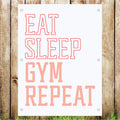 VB009 Eat Sleep Gym Repeat Business Advertising Banner Indoor/Outdoor Waterproof PVC