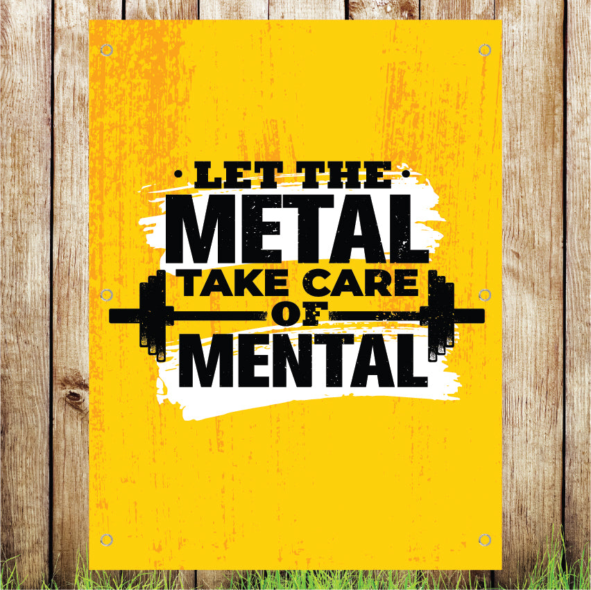 VB019 Let The Metal Gym Business Advertising Banner Indoor/Outdoor Waterproof PVC