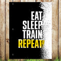 VB020 Eat Sleep Train Gym Business Advertising Banner Indoor/Outdoor Waterproof PVC