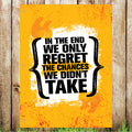 VB022 Regret Chances Gym Advertising Business Banner Indoor/Outdoor Waterproof PVC