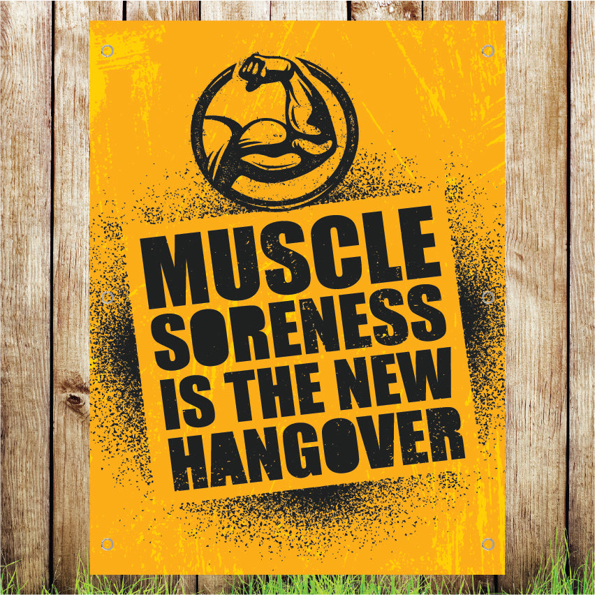 VB024 Muscle Soreness New Gym Advertising Busines Banner Indoor/Outdoor Waterproof PVC