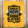 VB028 Sweat Now Shine Later Advertising Gym/Pub Banner Indoor/Outdoor Waterproof PVC