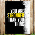 VB031 Stronger Than Think Advertising Gym Busines Banner Indoor/Outdoor Waterproof PVC