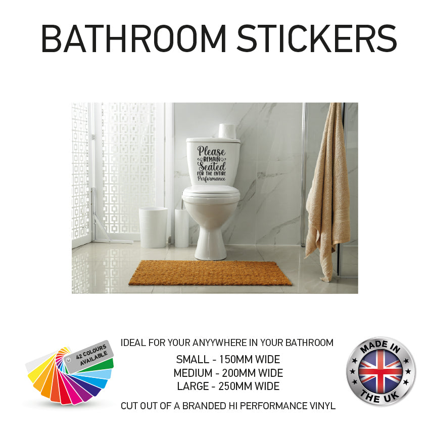 VBS01-70 Funny Bathroom Toilet Stickers Various Designs & Sizes